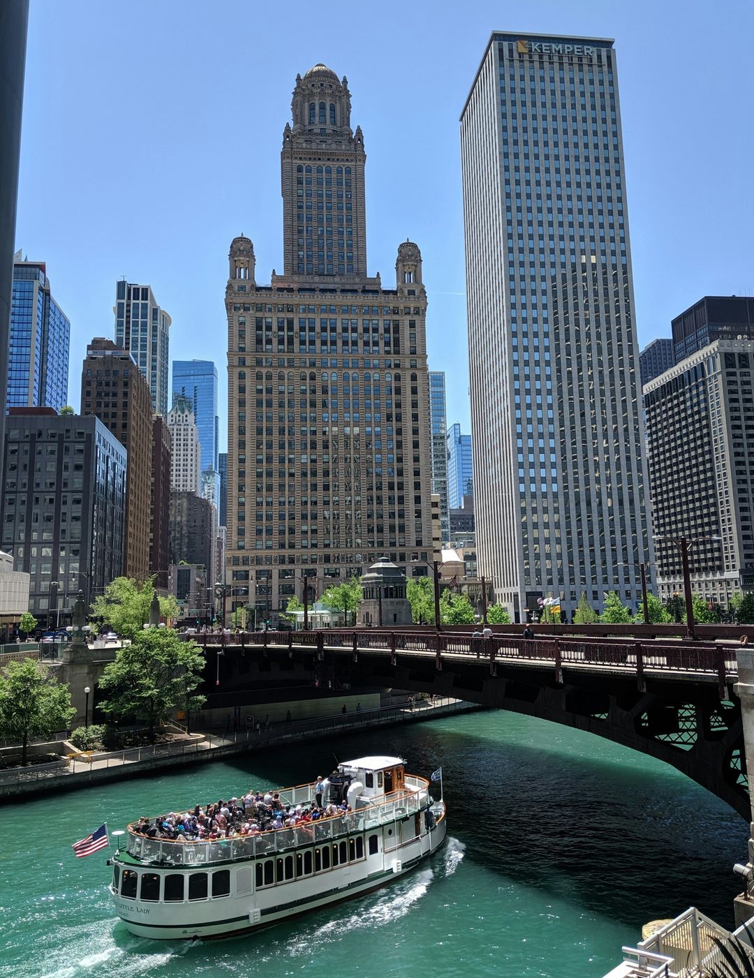 Bateau d'excursion sur la Chicago River